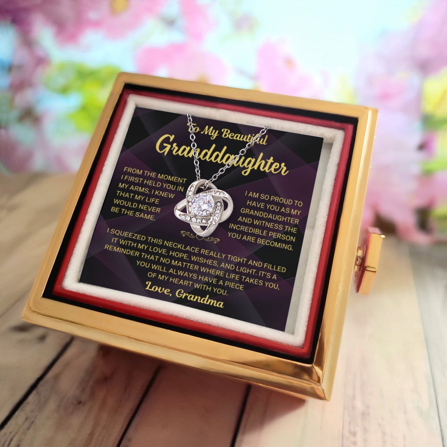 You will always have a piece of my heart with you - Eternal Rose Necklace For Granddaughter