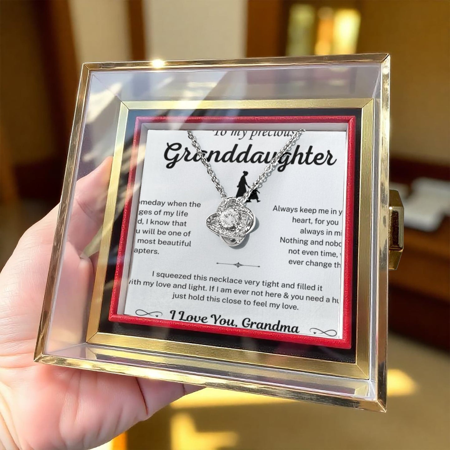 Just hold this close you to feel my love -  Necklace For Granddaughter