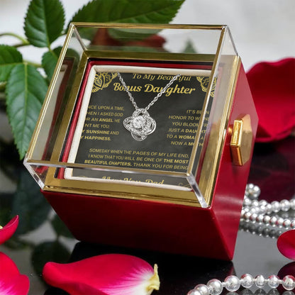 When I asked for an angel, he sent me you - Eternal Rose Necklace For Bonus Daughter