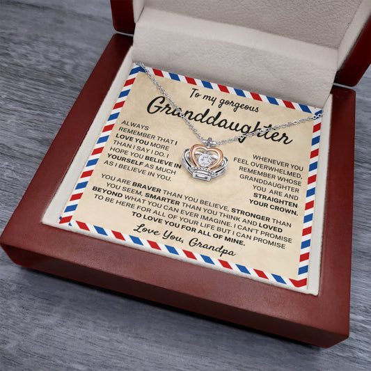 Straighten your crown - Necklace For Granddaughter