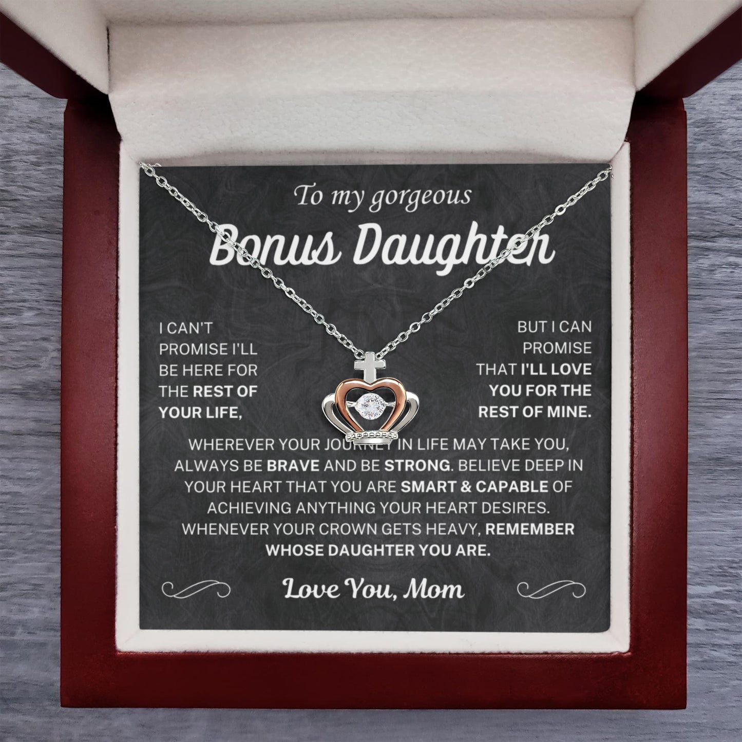 Straighten your crown - Necklace For Bonus Daughter