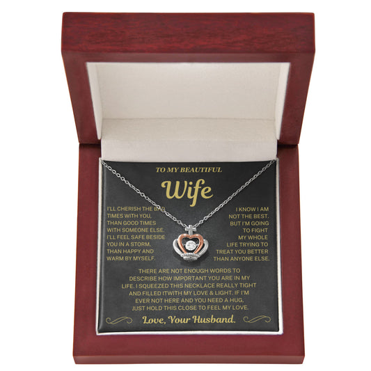 Just hold this close to feel my love - Necklace For Wife