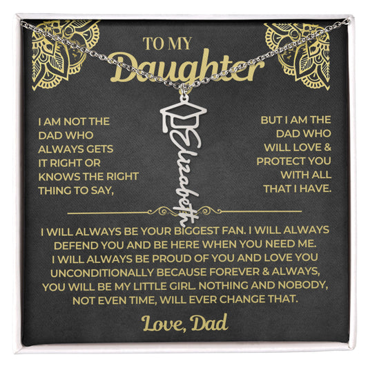 You will always be my little girl - Personalized Graduation Neckalce For Daughter