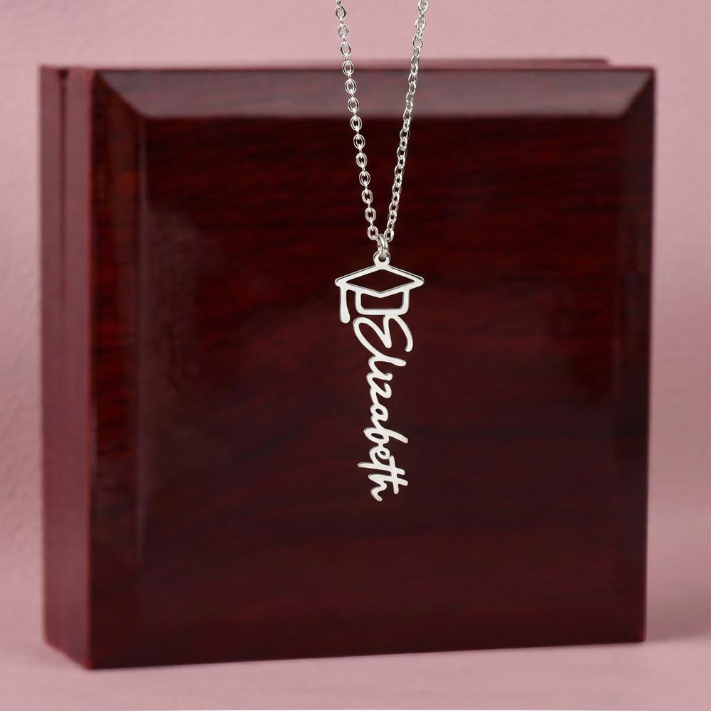 Dad will always have your back - Graduation Name Necklace For Daughter