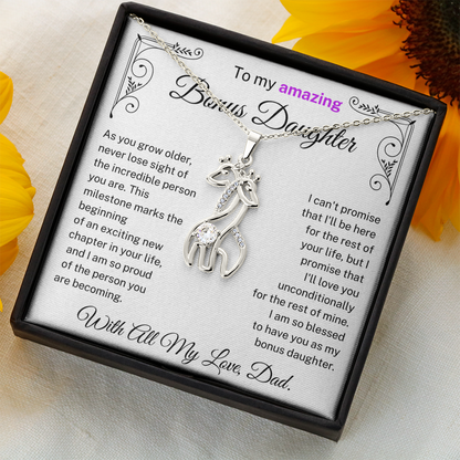 I'm blessed to have you as my bonus daughter - Necklace For Bonus Daughter