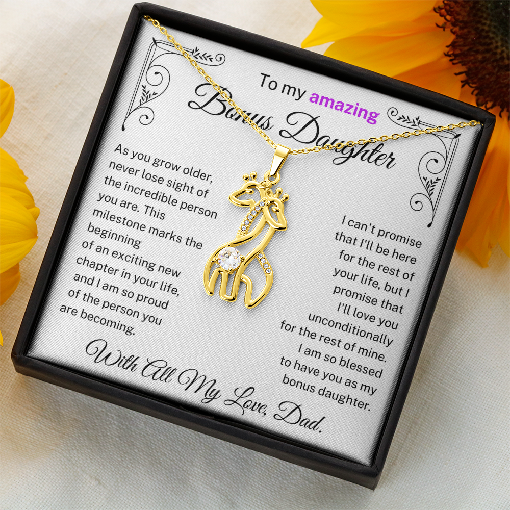 I'm blessed to have you as my bonus daughter - Necklace For Bonus Daughter