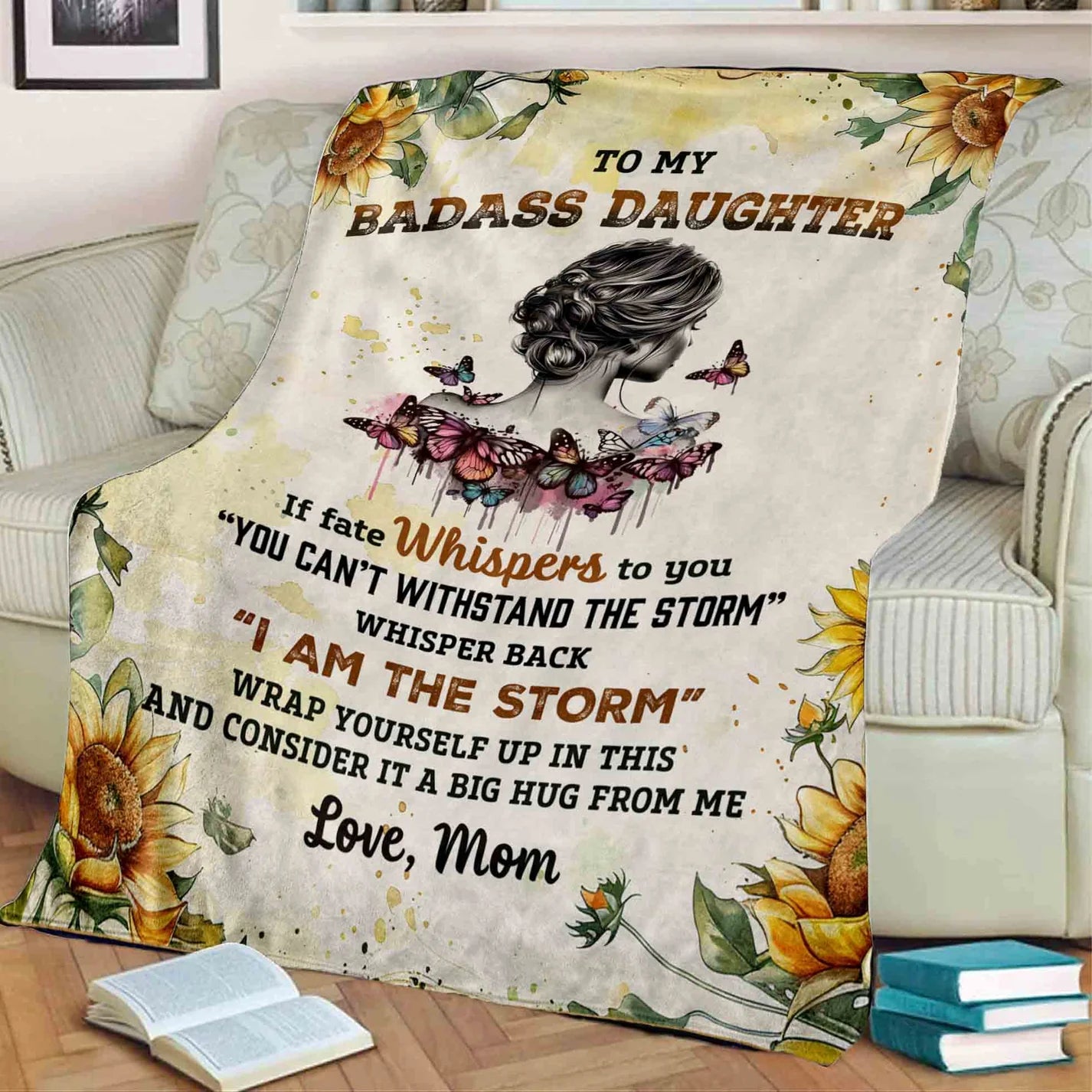 Big Hug From Me - Blanket For Your Badass Daughter